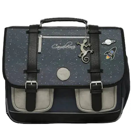Cartable Urban Vintage 3 Compartiments Grey Stellar pour enfants CE2, CM1, CM2 - Melisac