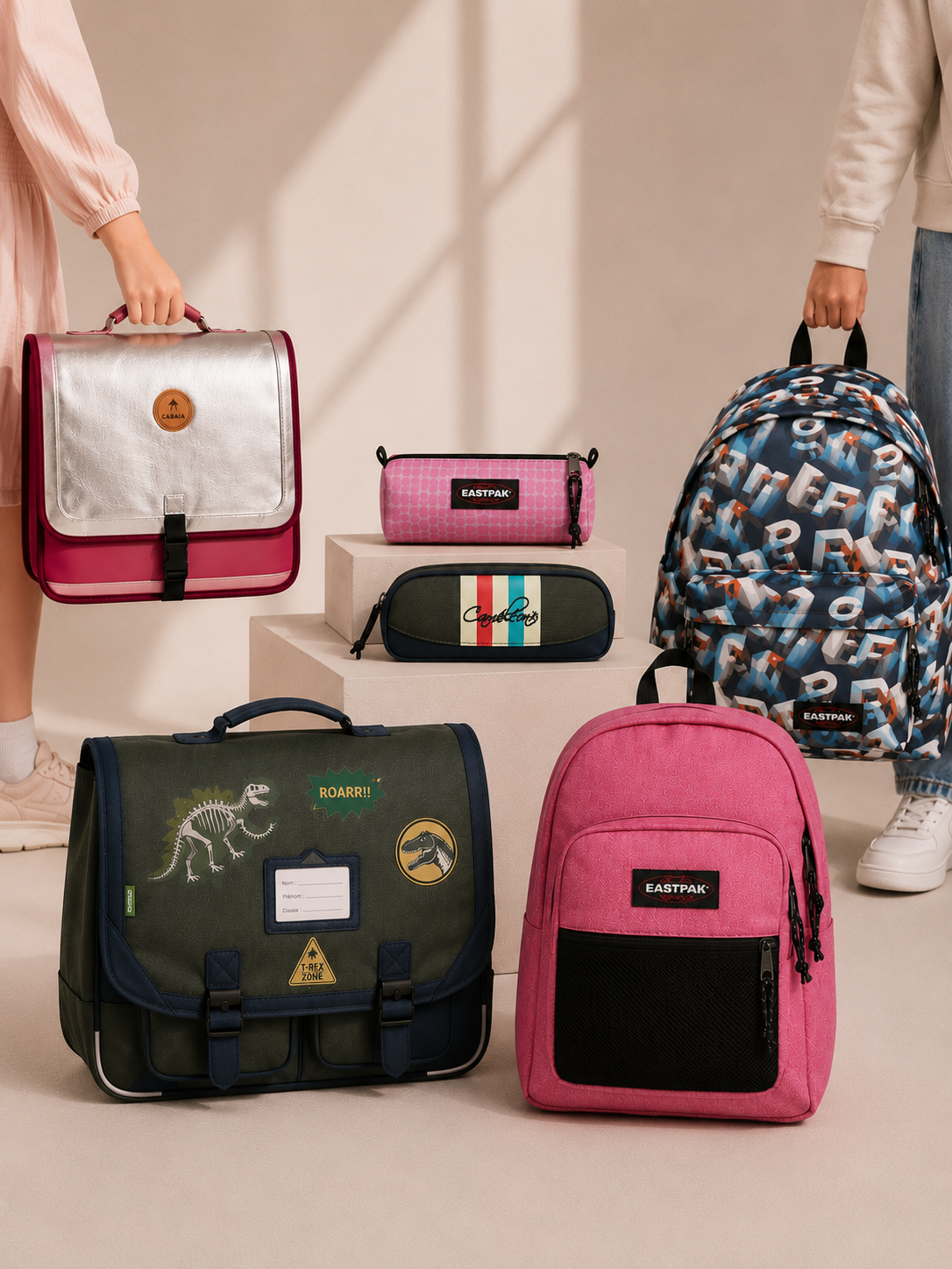 Cartables et Sacs à dos scolaires Cabaia Eastpak Tann's et autres marques pour la rentrée 2026