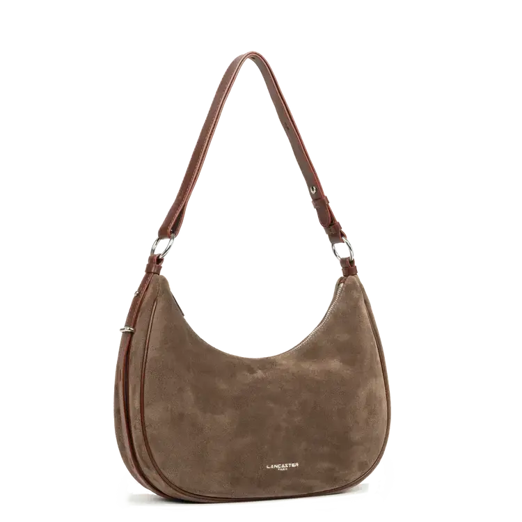 Grand Sac Besace Lancaster Suède 480-082 : Cuir Velours Lancaster