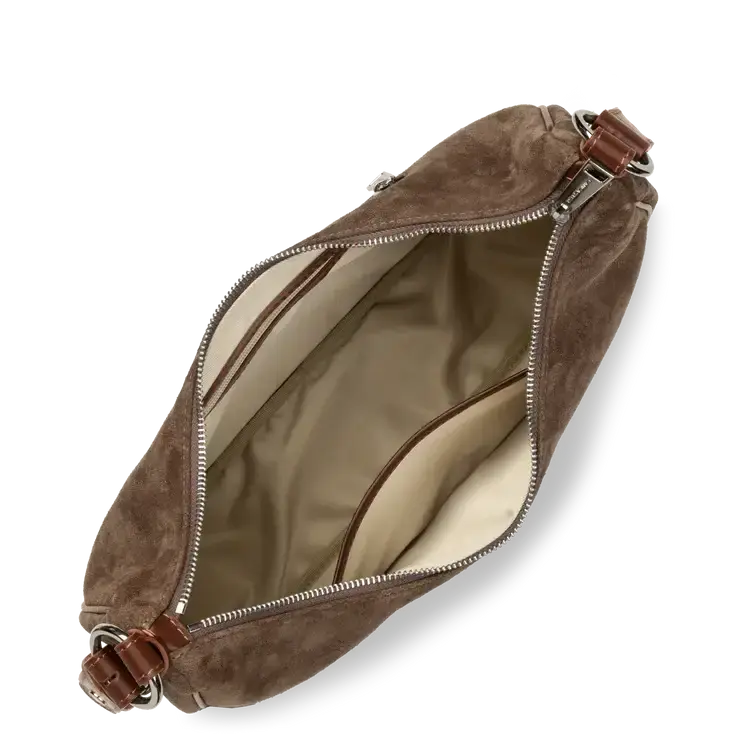 Grand Sac Besace Lancaster Suède 480-082 : Cuir Velours Lancaster