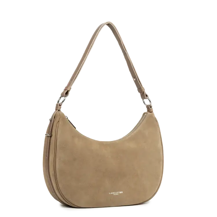 Grand Sac Besace Lancaster Suède 480-082 : Cuir Velours Lancaster