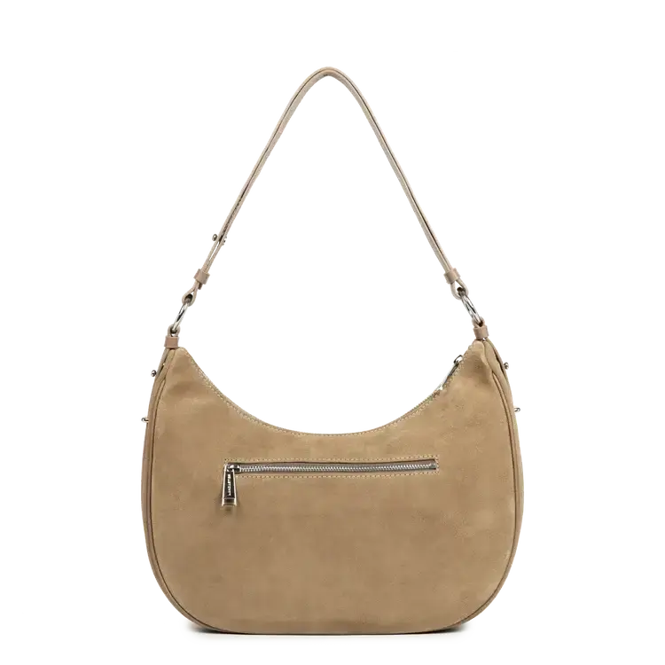 Grand Sac Besace Lancaster Suède 480-082 : Cuir Velours Lancaster