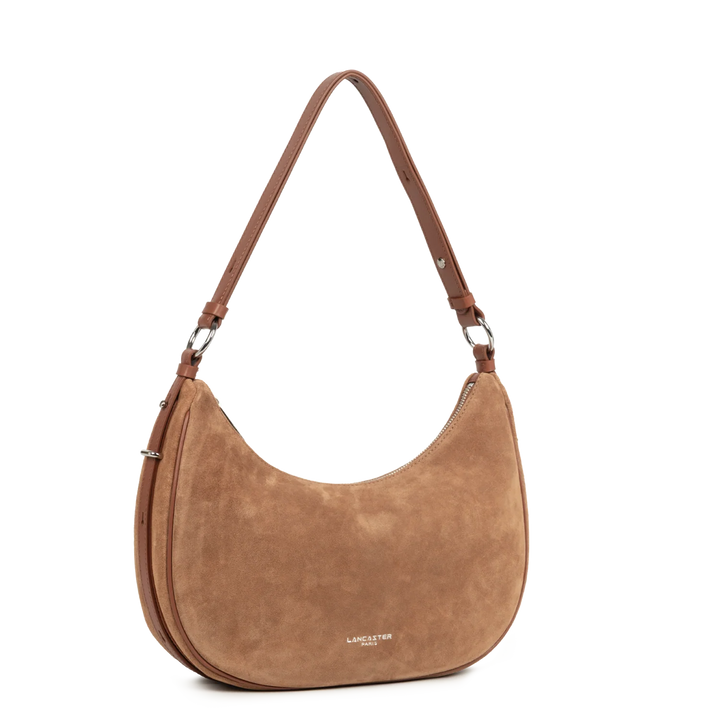 Grand Sac Besace Lancaster Suède 480-082 : Cuir Velours Lancaster