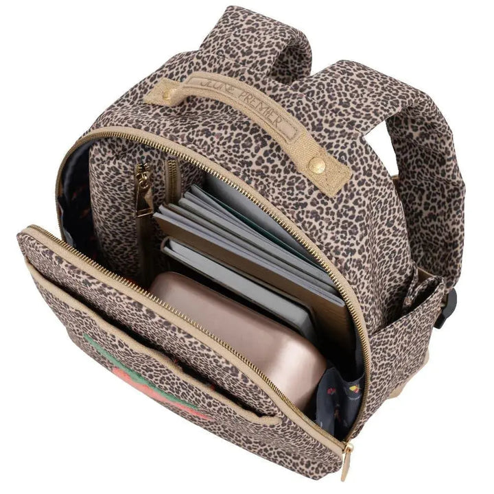 Mini Sac à Dos Jeune Premier Leopard Cherry - Melisac