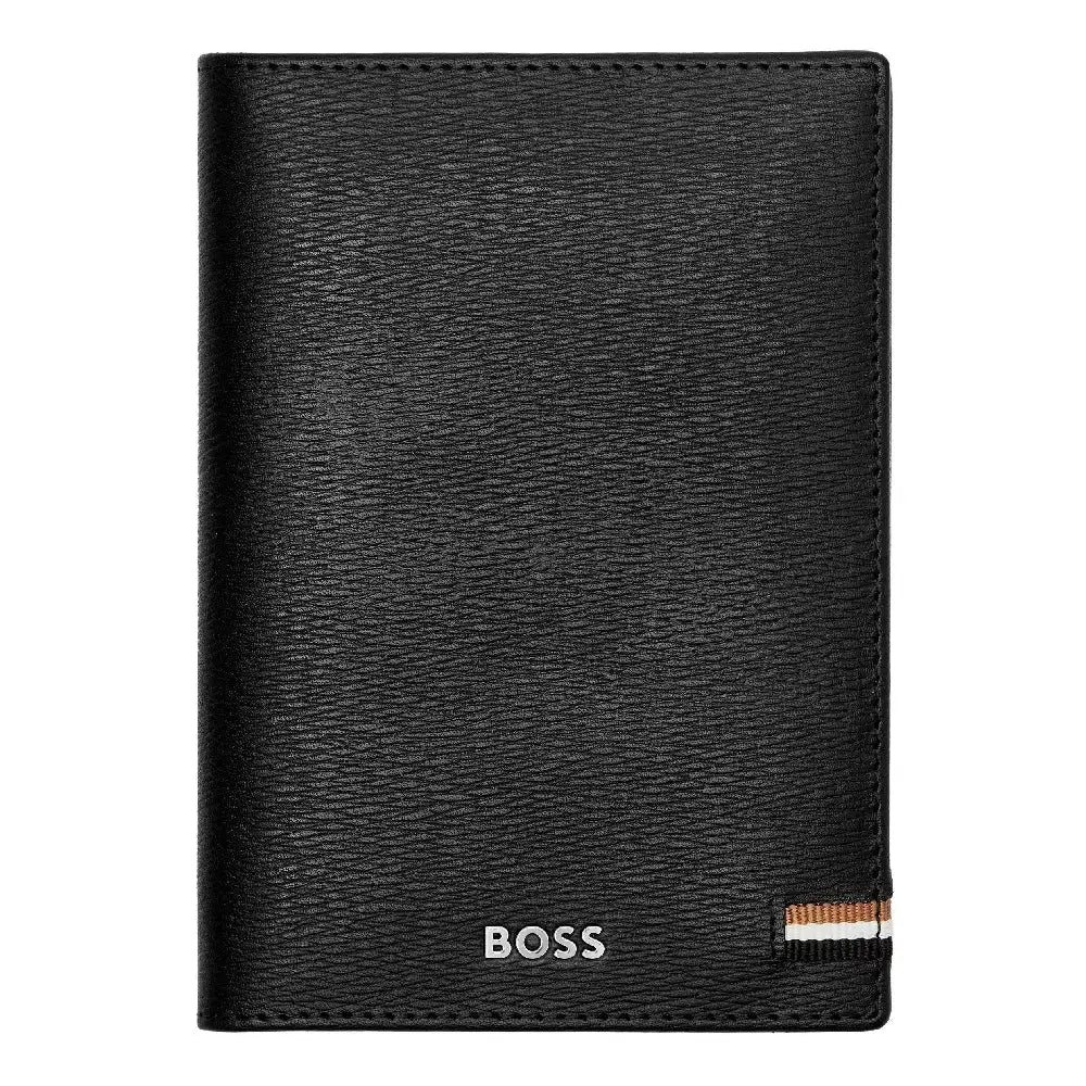 Portefeuille Iconic Hugo Boss en cuir grainé noir - Melisac