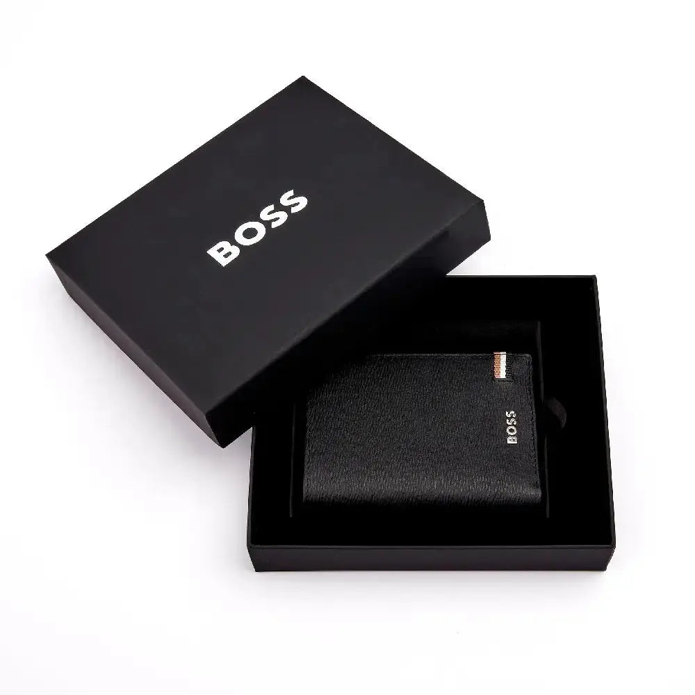 Portefeuille Iconic Noir Hugo Boss en cuir - Melisac