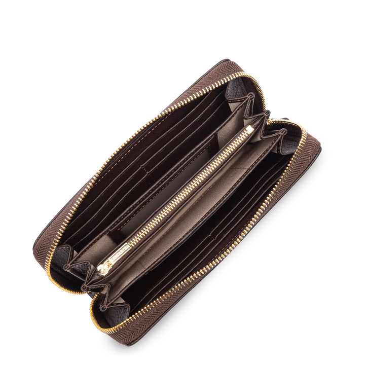 Portefeuille marron en cuir Lancaster Dune 129-18 pour femmes