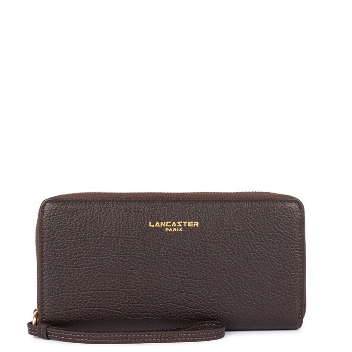 Portefeuille marron en cuir Lancaster Dune 129-18 pour femmes