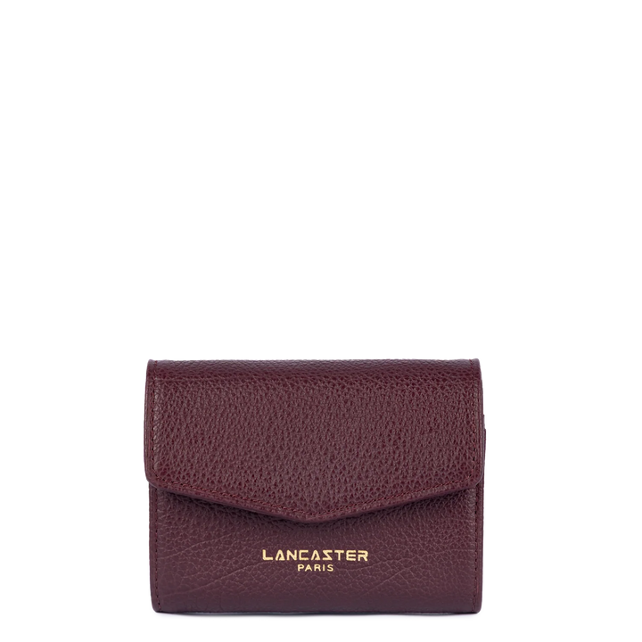 Portefeuille bordeaux en cuir Lancaster Dune 129-19 pour femme