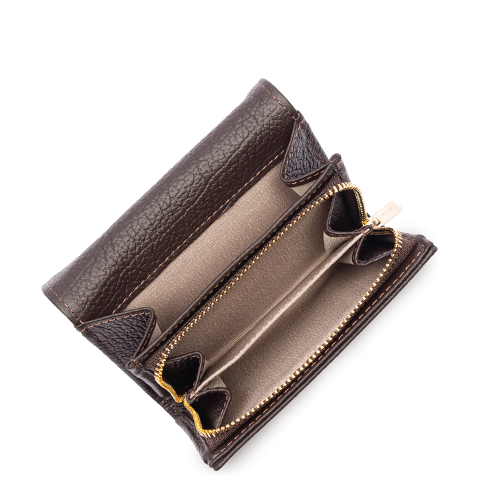 Portefeuille marron en cuir Lancaster Dune 129-19 pour femme
