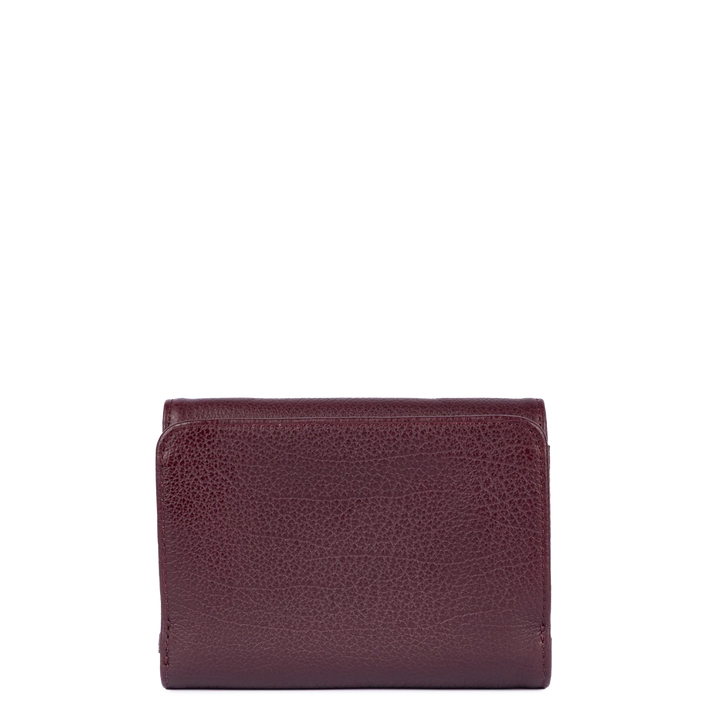 Portefeuille bordeaux en cuir Lancaster Dune 129-26 pour femmes
