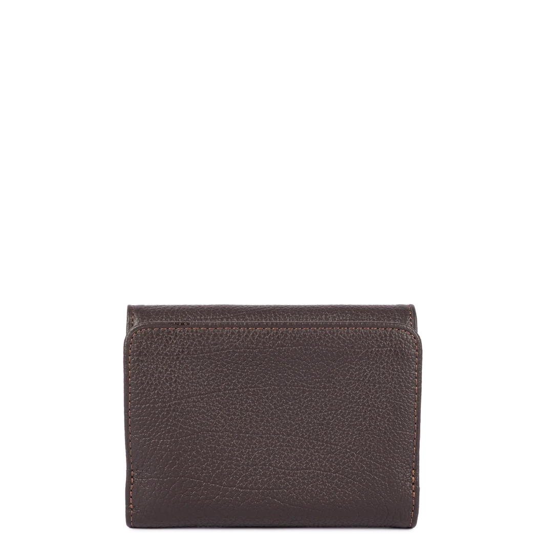 Portefeuille marron en cuir Lancaster Dune 129-26 pour femmes