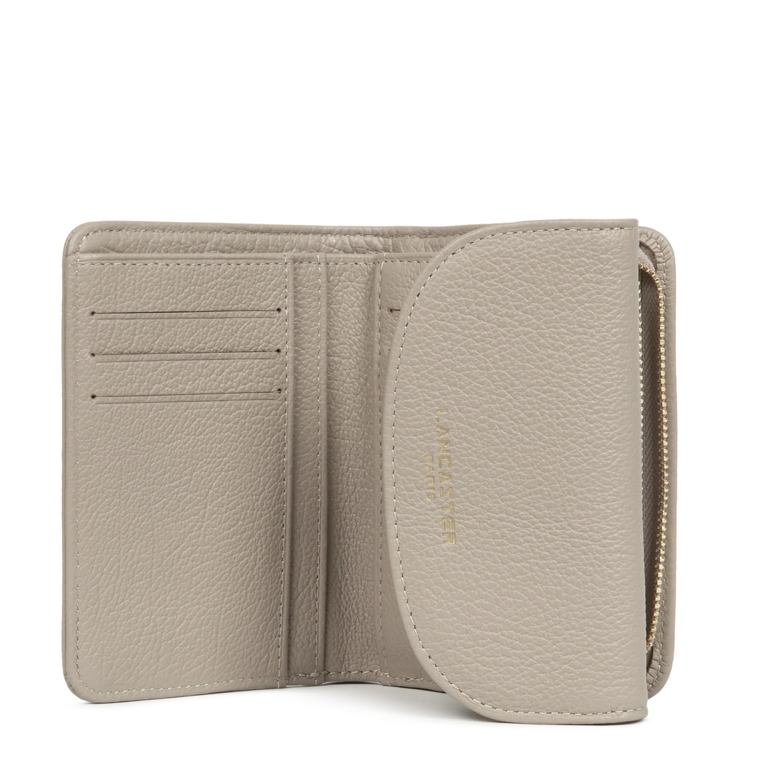 Portefeuille taupe en cuir Lancaster Dune 129-26 pour femmes