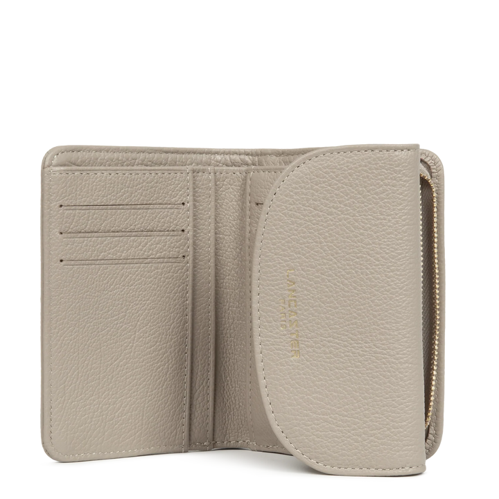 Portefeuille taupe en cuir Lancaster Dune 129-26 pour femmes