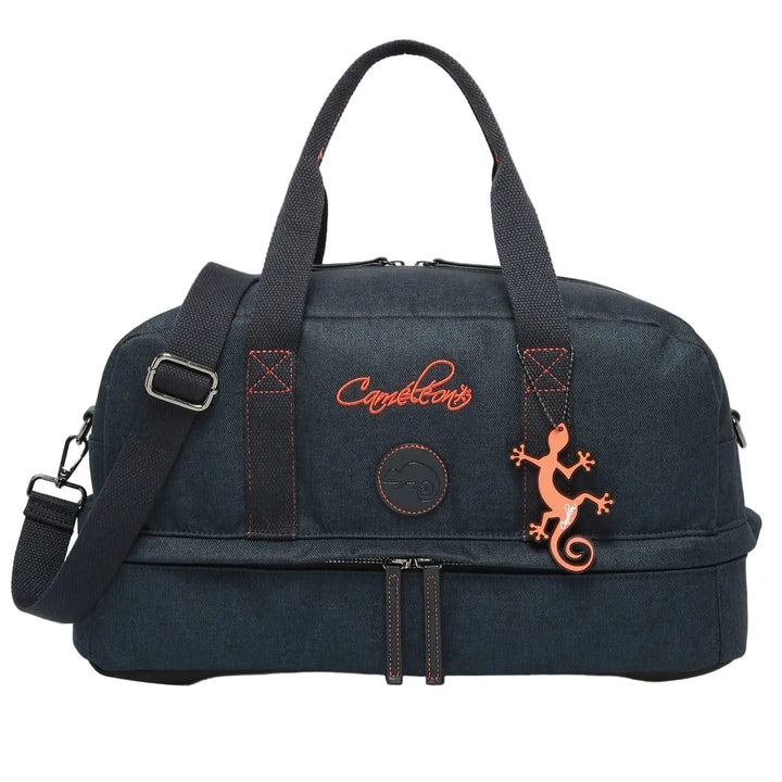 Sac de sport enfant pour garçon Caméléon Vintage Urban Navy Orange - Melisac