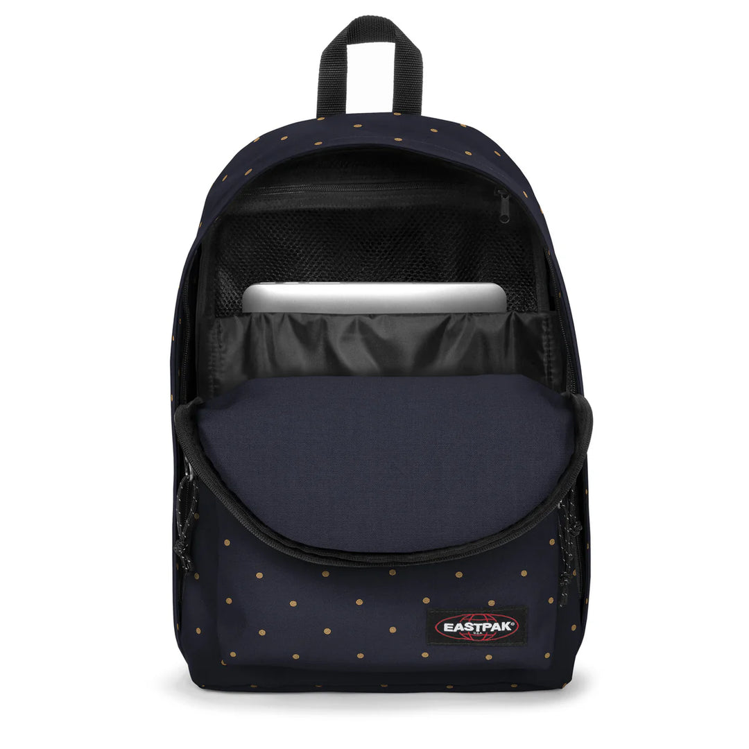 Sac à dos bleu à pois dorés Out of Office Dots Marine Gold Eastpak