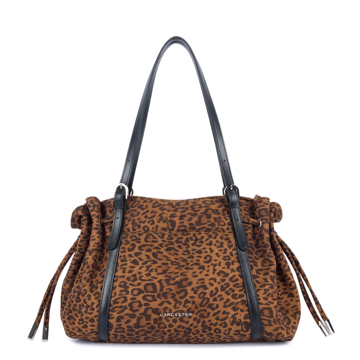 Sac cabas en velours léopard Lancaster 518-097