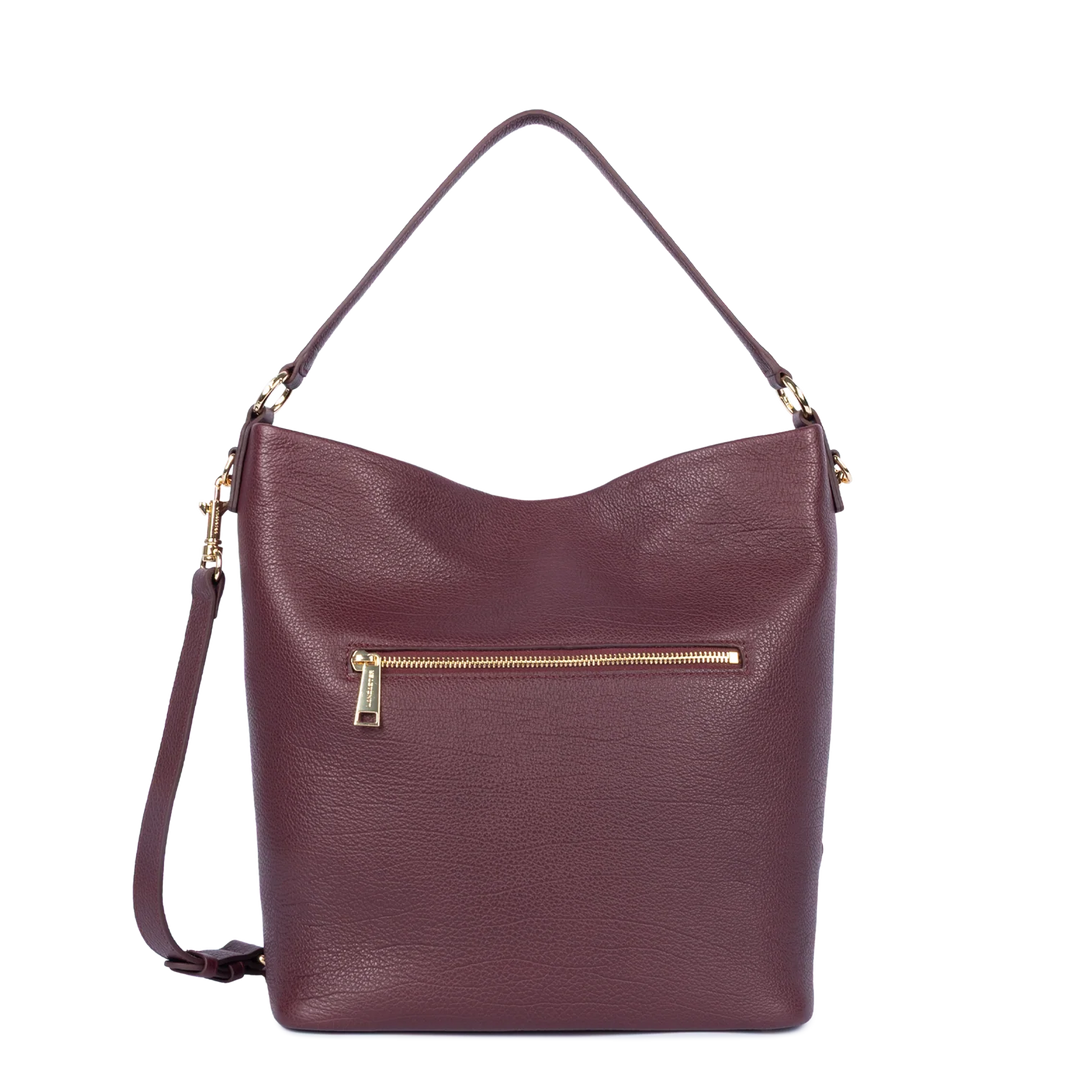 Grand Sac Seau en cuir marron Lancaster 529-99