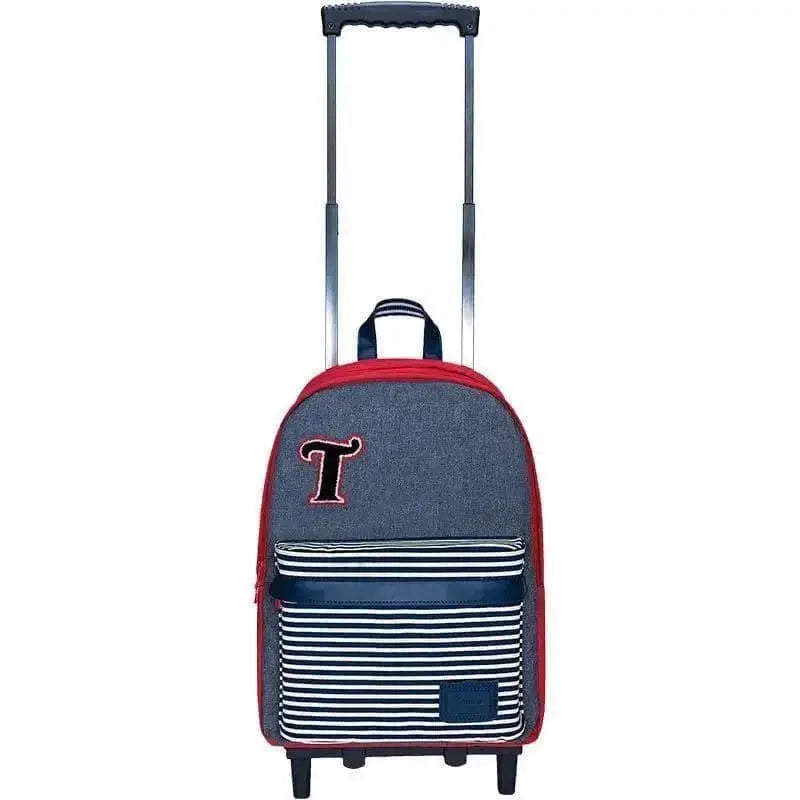 Sac à dos roulettes Tann's Chiné Teddy Gris - Melisac