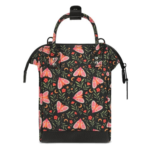 Sac bandoulière nano bag noir fleuri samarinda cabaia