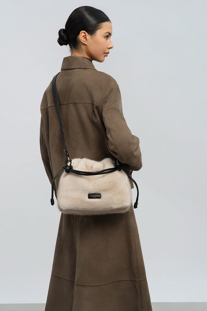 Sac besace en fourure blanc Lancaster 518-088