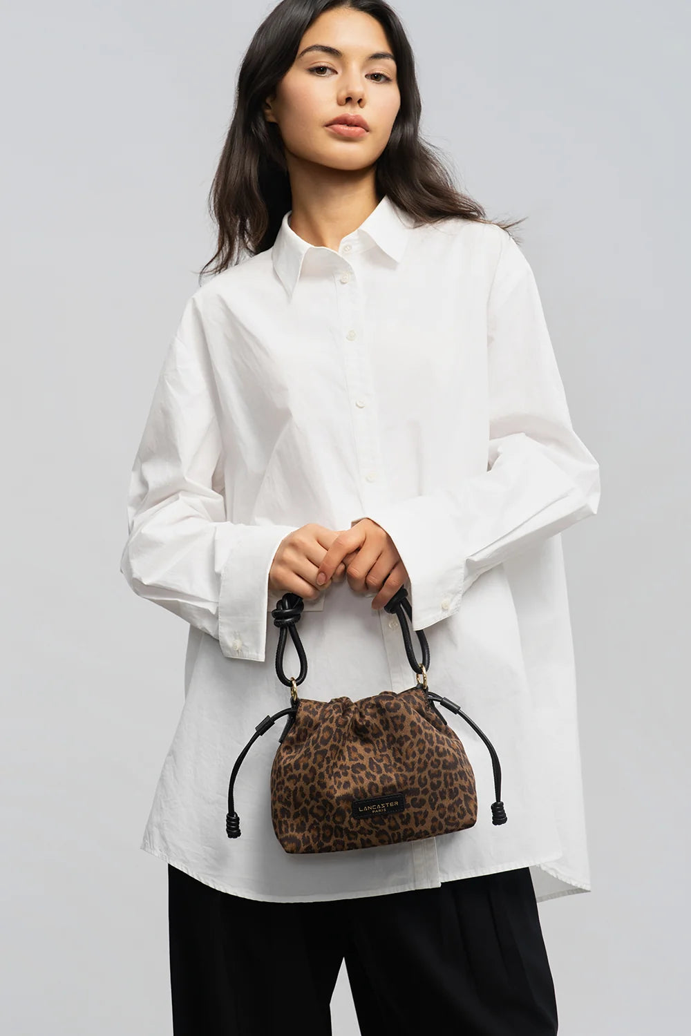 Sac besace jungle imprimé léopard marron Lancaster 528-094