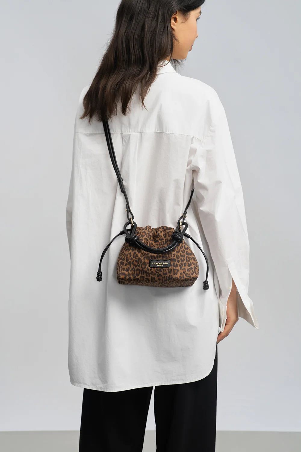 Sac besace jungle imprimé léopard marron Lancaster 528-094