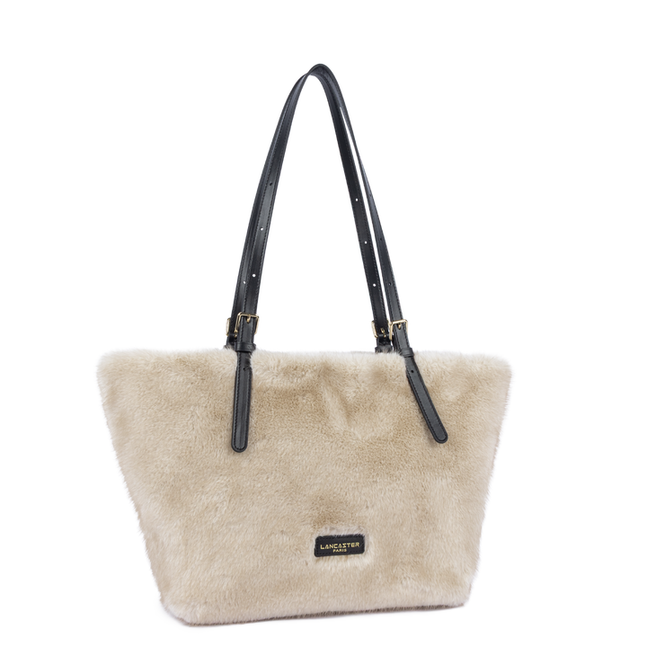 Sac Cabas en moumoute blanche Lancaster 518-092