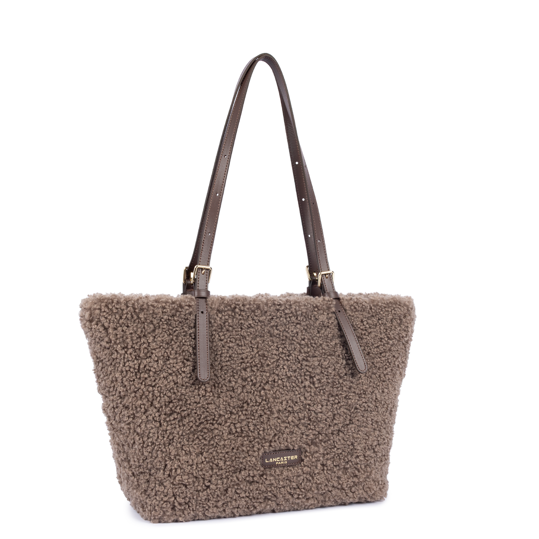 Sac Cabas en moumoute marron Lancaster 518-092