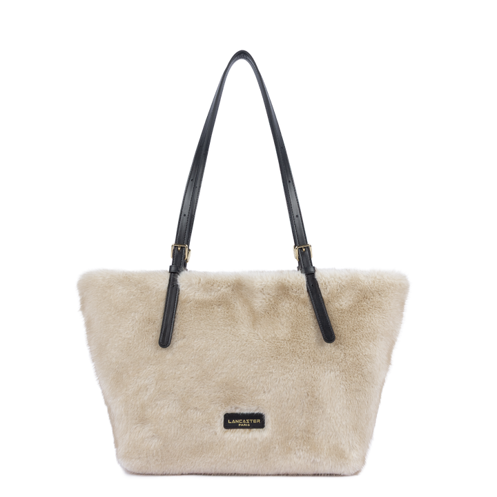 Sac Cabas en moumoute blanche Lancaster 518-092