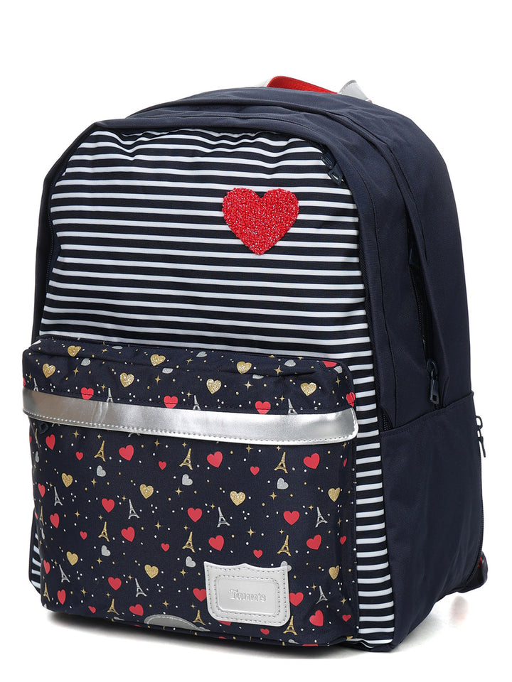 Sac à dos bleu scolaire Emilie pour filles Tann's