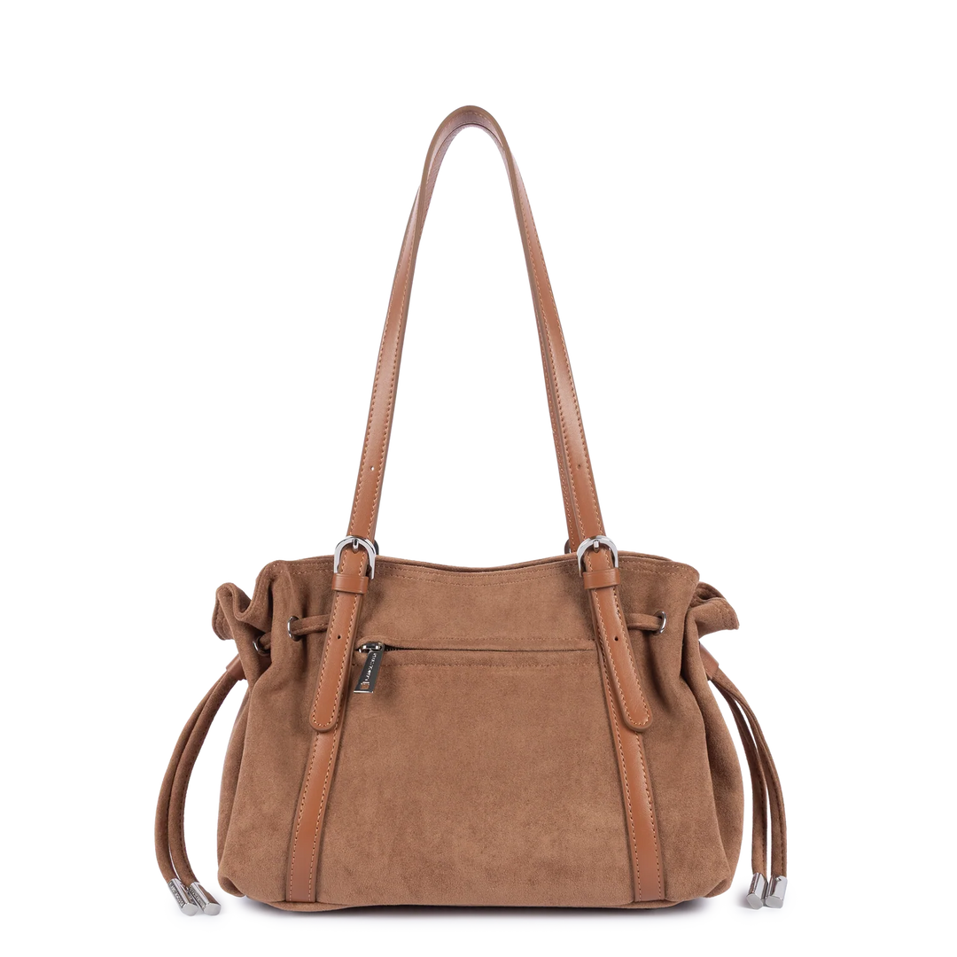 Sac à main en velours camel Lancaster 518-096