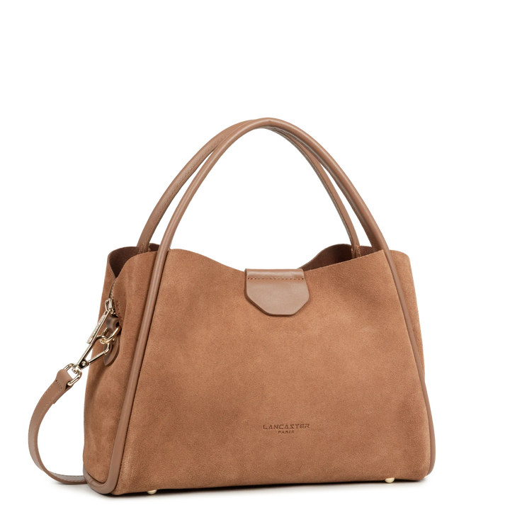 Sac à main en suède marron Lancaster Ida 470-101