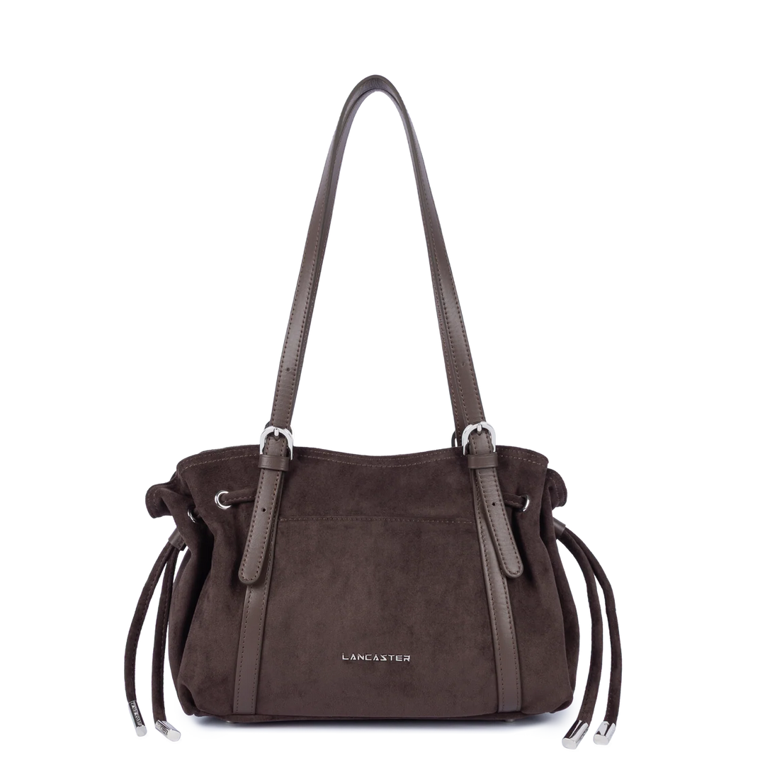 Sac à main en velours marron Lancaster 518-096