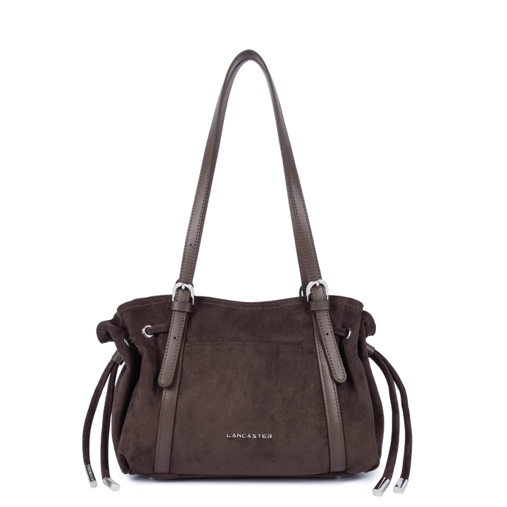 Sac à main en velours marron Lancaster 518-096