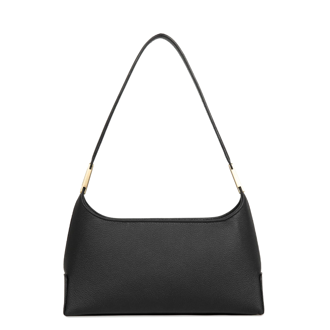 Sac à main en cuir noir Lancaster Lychee Ace 422-039 