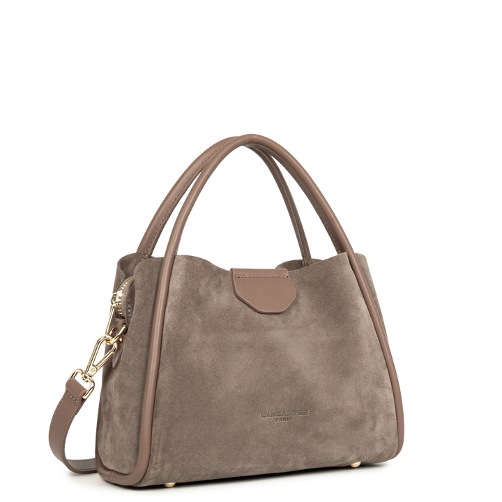 Petit sac à main en suède taupe Lancaster 470-100