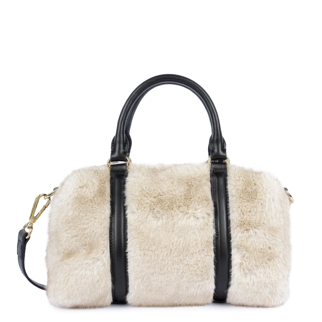 Sac polochon à fourrure blanc Lancaster 518-086