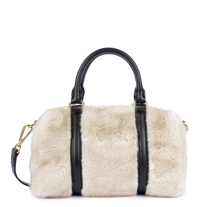 Sac polochon à fourrure blanc Lancaster 518-086