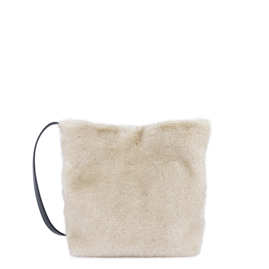 Sac seau en fourure blanc Lancaster 518-089