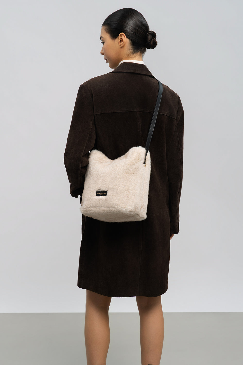 Sac seau en fourure blanc Lancaster 518-089