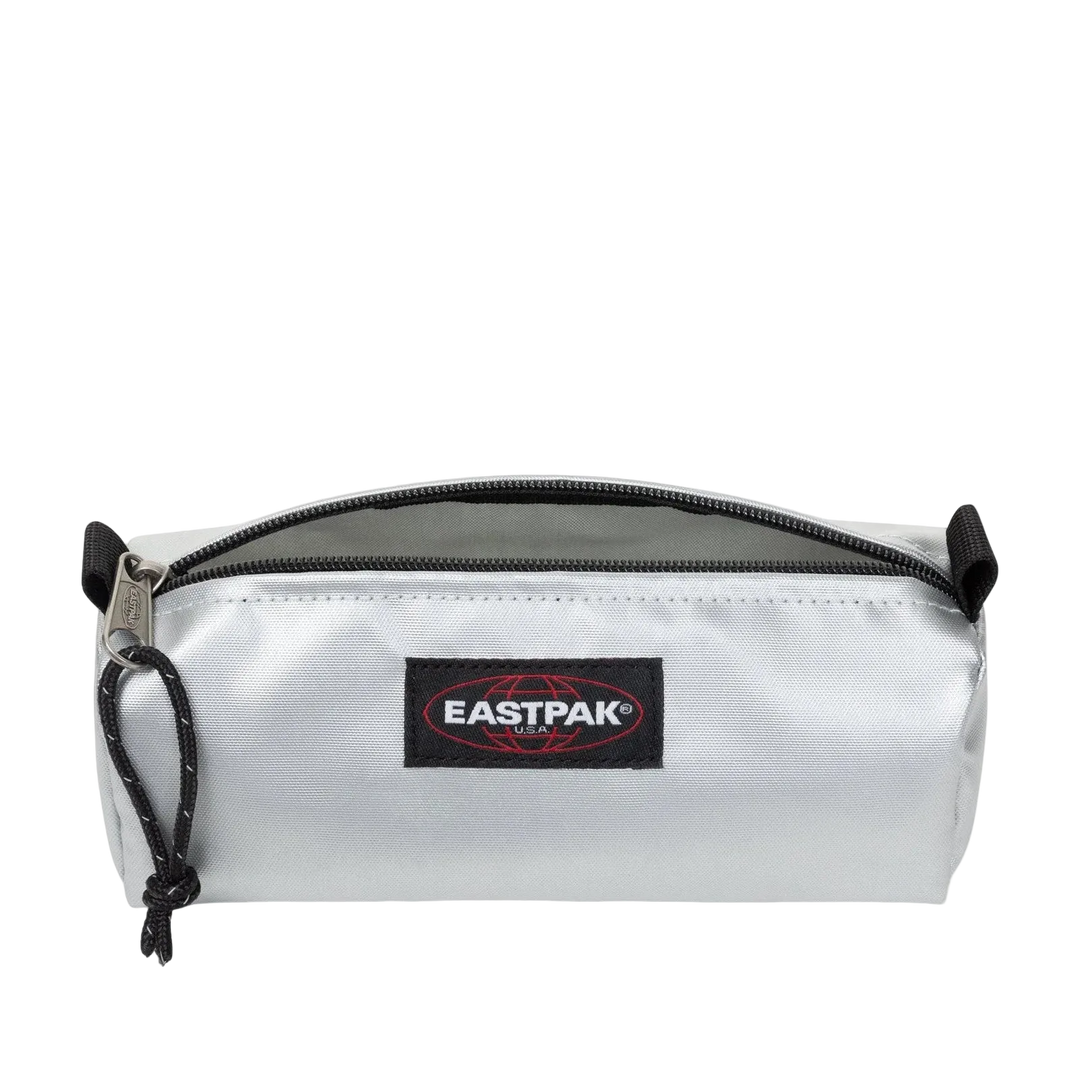 Trousse Eastpak argentée pour la primaire, college lycée