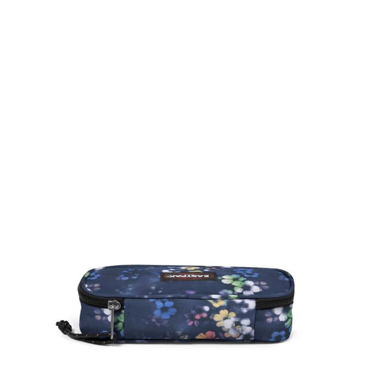 Trousse plate oval bleu à  fleurs Eastpak pour l'école le collège et lycée